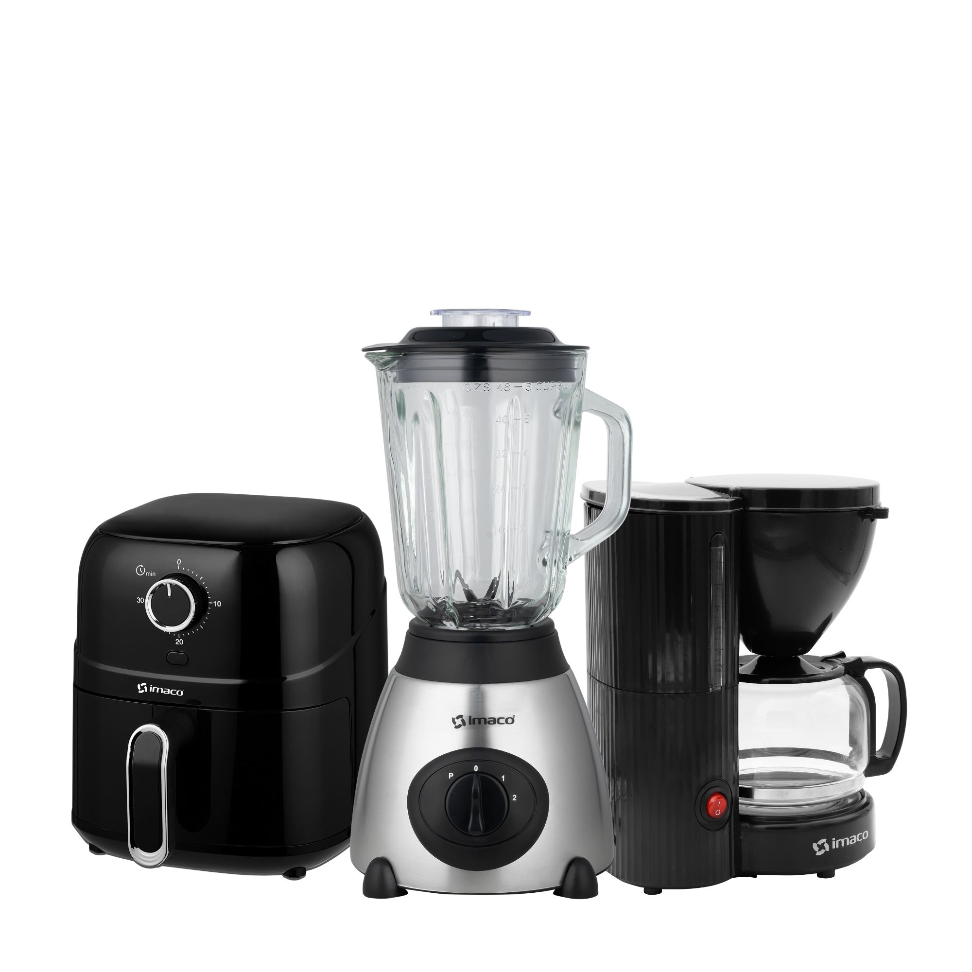 COMBO LICUADORA 1.5LT + FREIDORA 2LT + CAFETERA 6 TAZAS